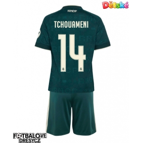 Real Madrid Aurelien Tchouameni #14 Dětské Venkovní dres komplet 2026-27 Krátký Rukáv (+ trenýrky)